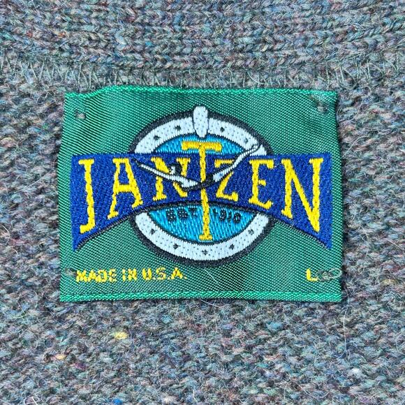 Vintage Jantzen Mens L Sweater Vest Wool Grandpa Scholarly Academic - Picture 2 of 6